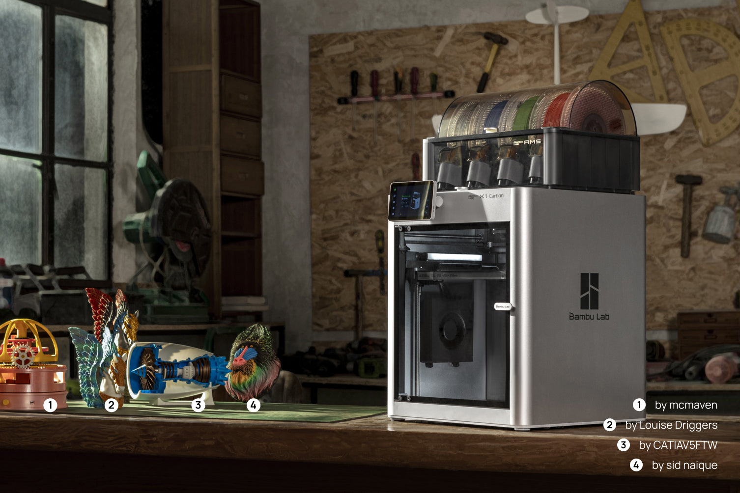 Bambu Lab X1C in action during print