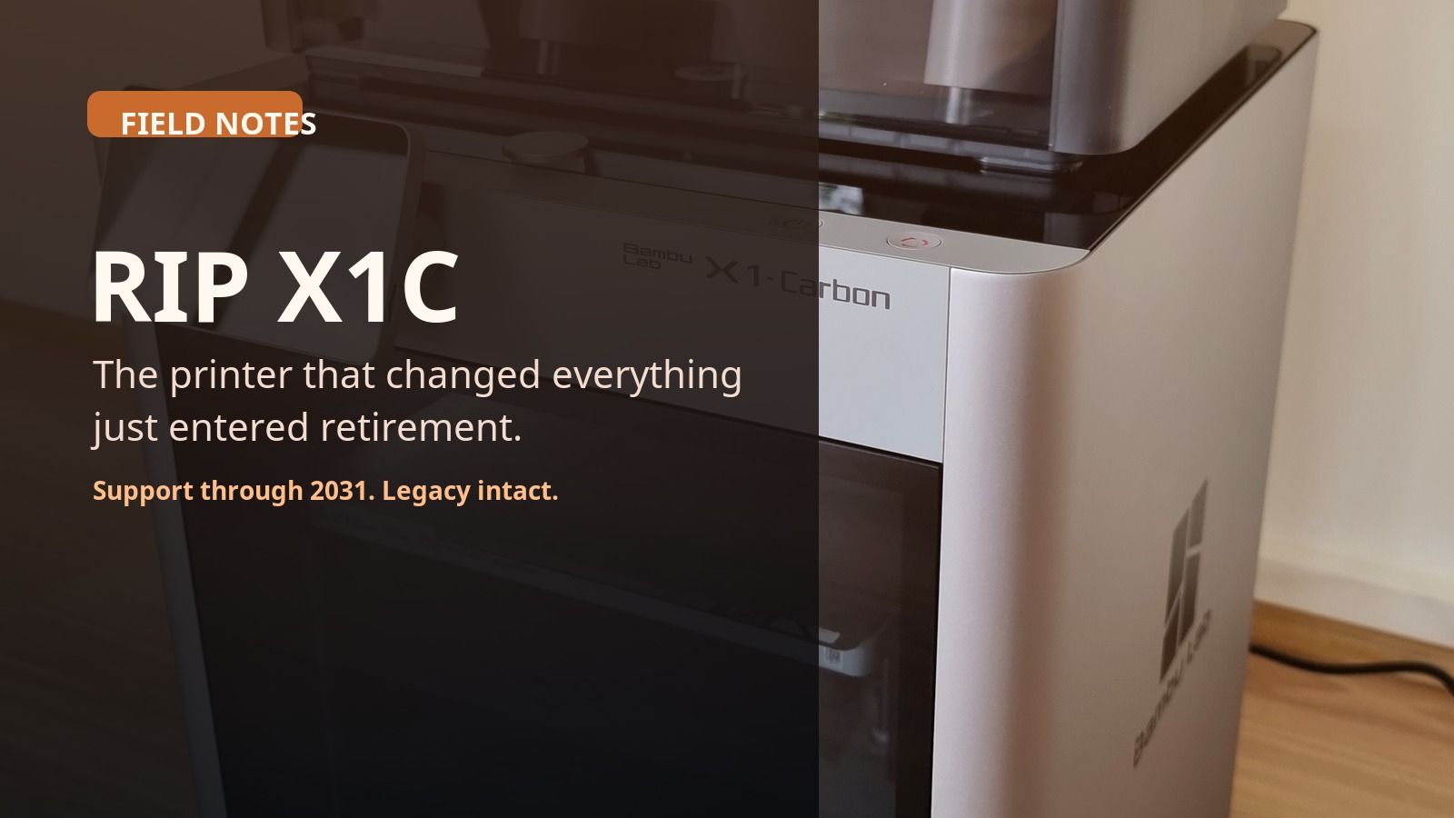 Bambu Lab X1C retirement article header